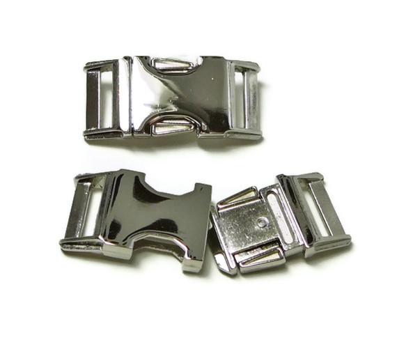 Nickel Finish Metal Buckle Upgrade For 3/4" Or 1" Dog Collar